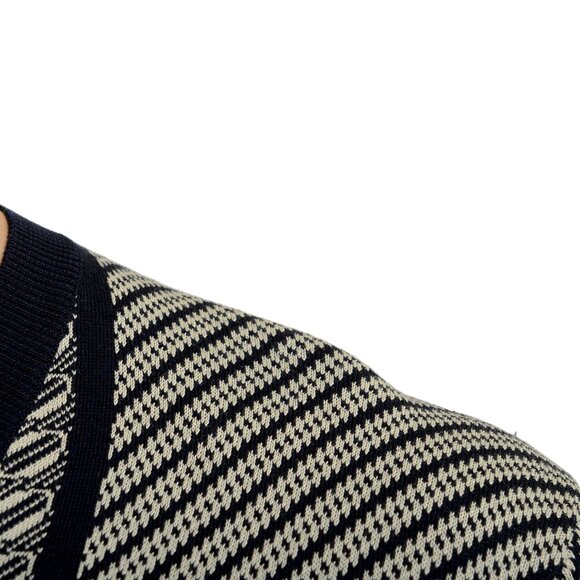 Prada Men's Multi-Color Silk V-Neck Pullover Sweater US S IT 48 - Picture 5 of 6